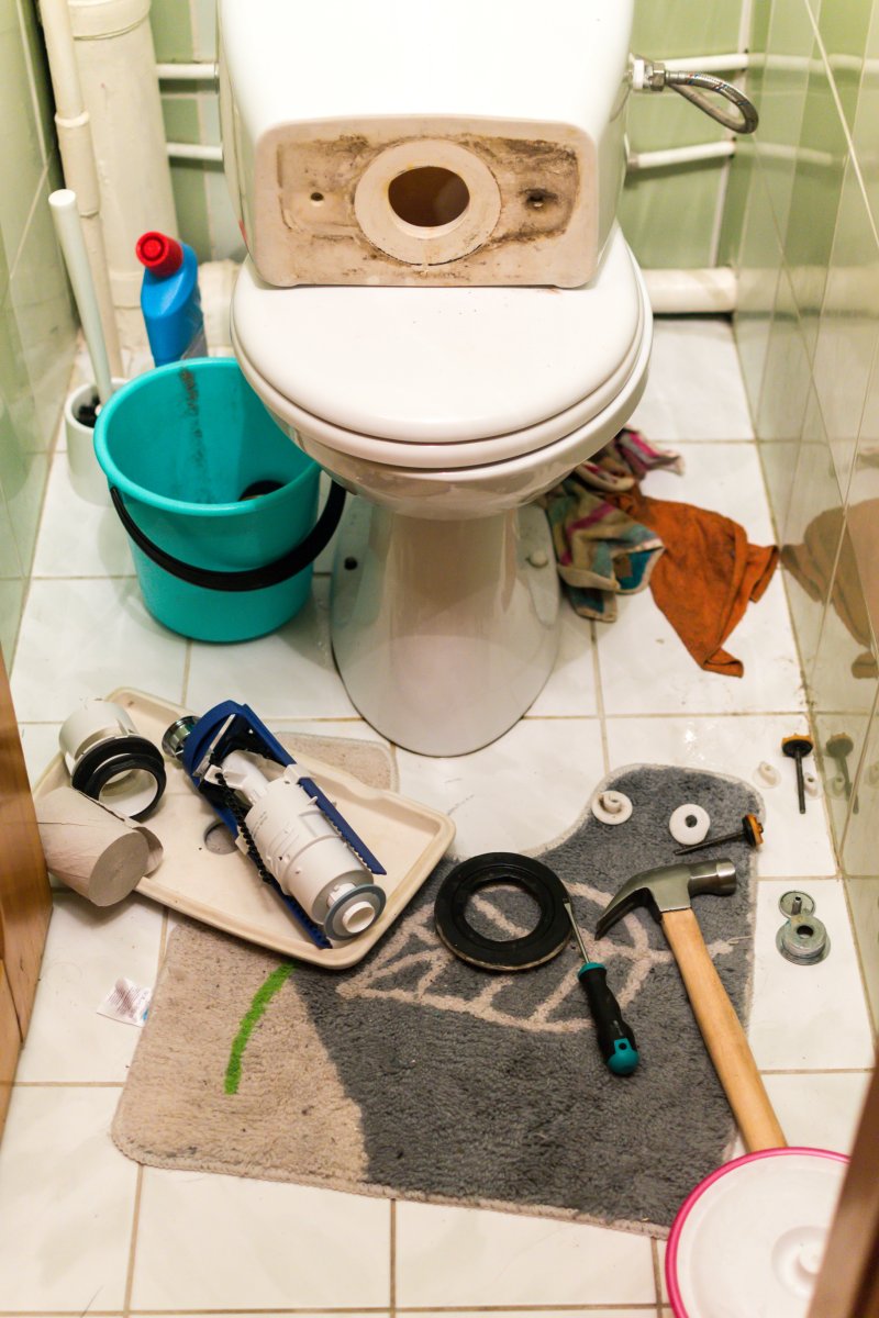 New toilet being installed in a Dagenham bathroom